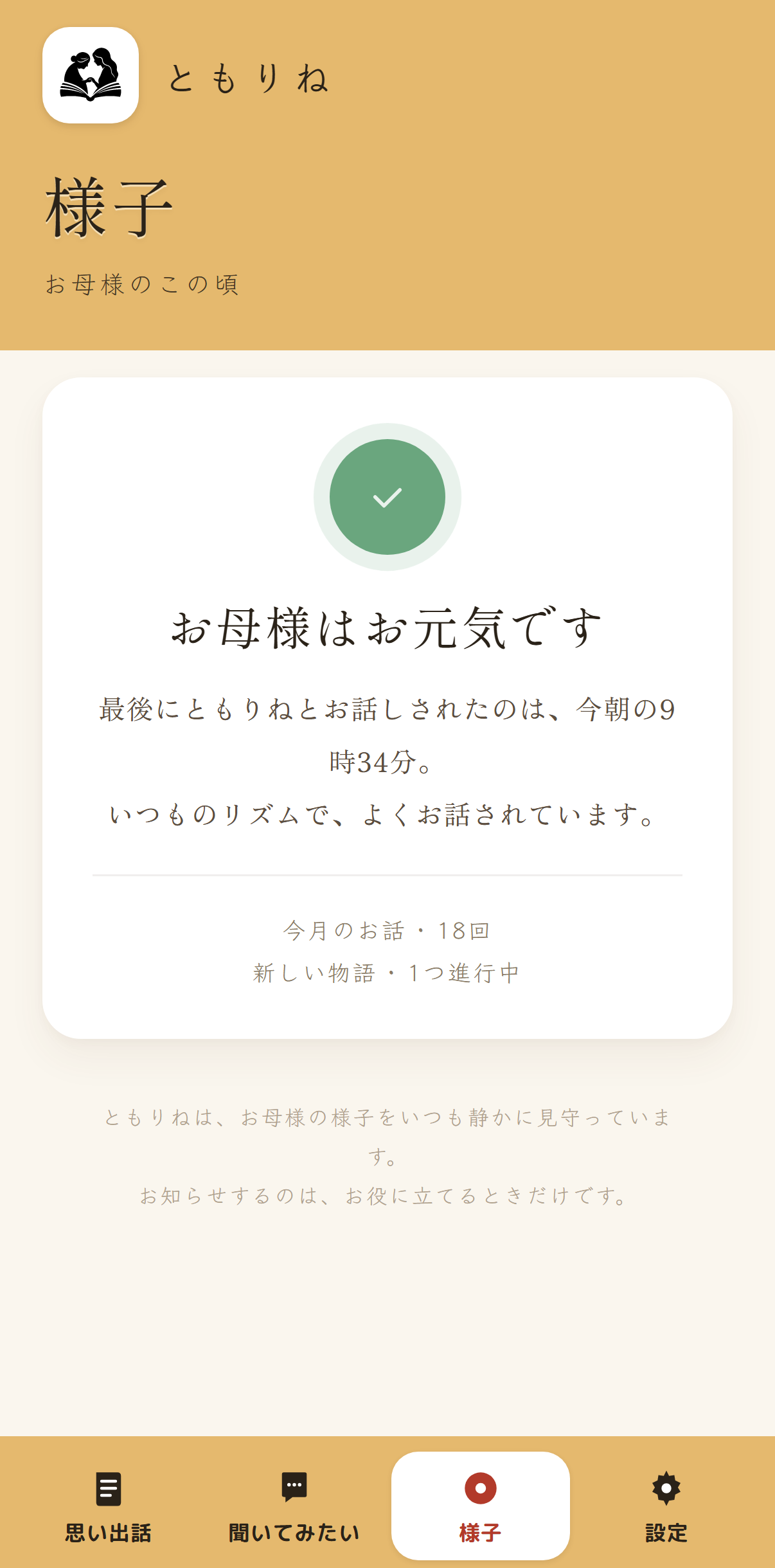 様子 — いつもの日